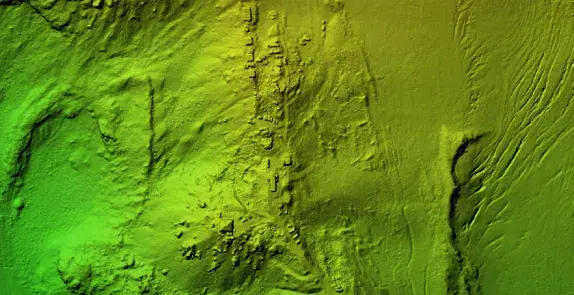 Elevation model of the terrain of one of the slopes of Mount Elbrus.