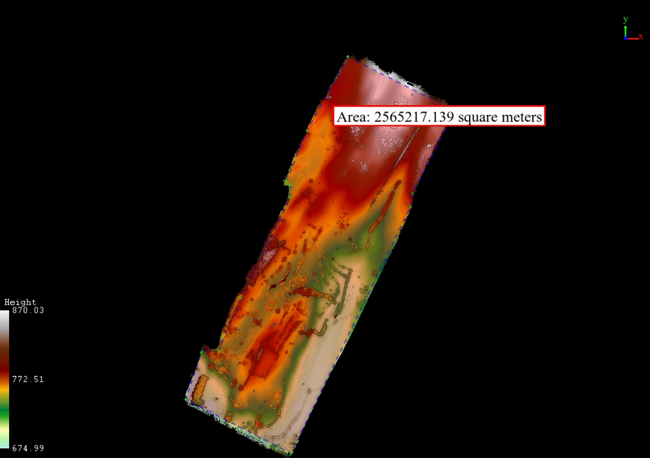 TOPODRONE LiDAR ULTRA coverage with 71% overlapping